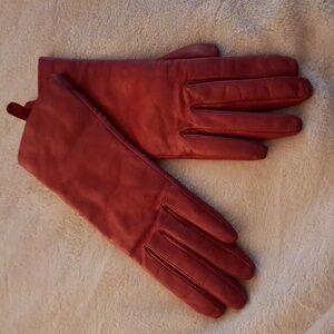Preston and York Elegant Red Leather Gloves